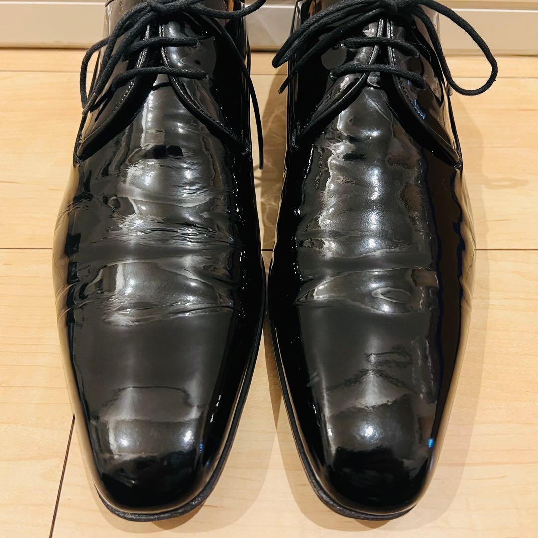 使用回数少】GUCCI グッチ ドレスシューズ エナメル ブラック 結婚式