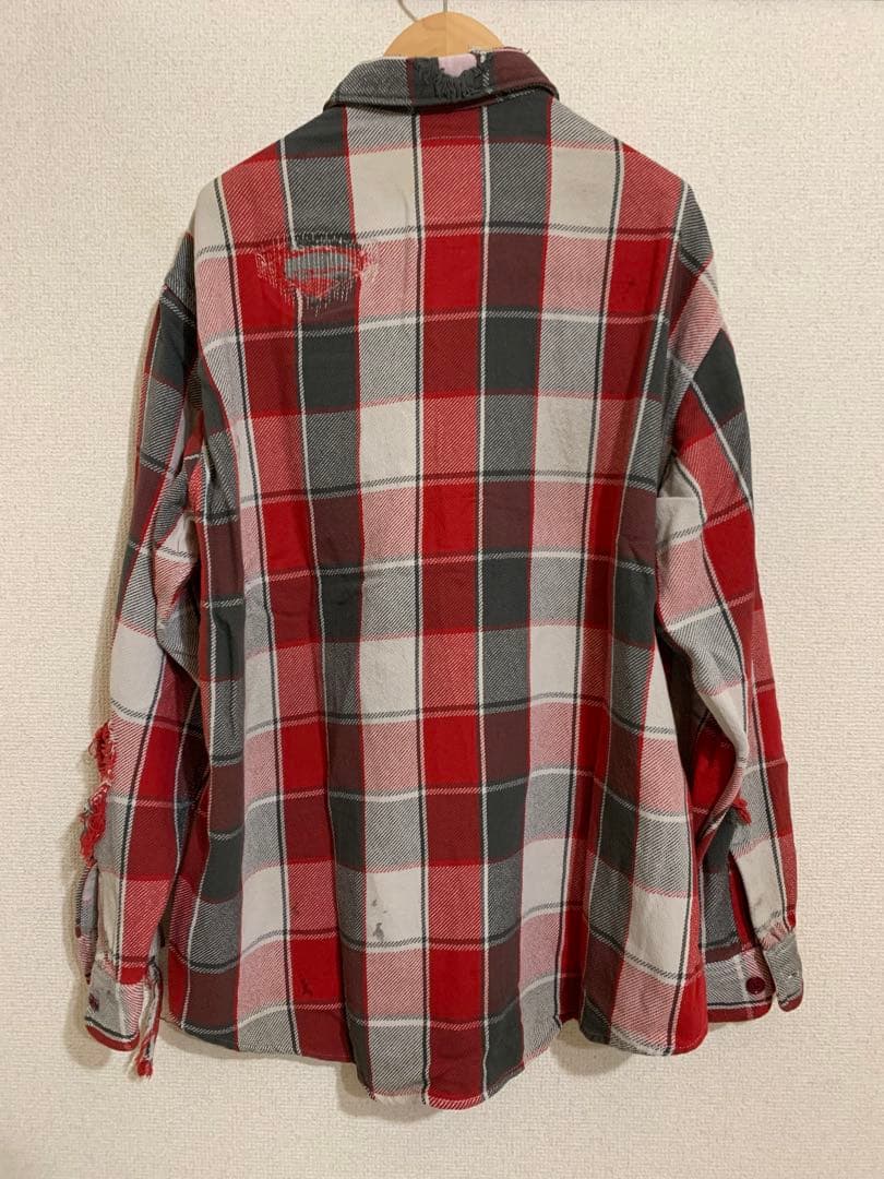 8*k様 BOWWOW 5周年リペアエイジングフランネルシャツ - メルカリ