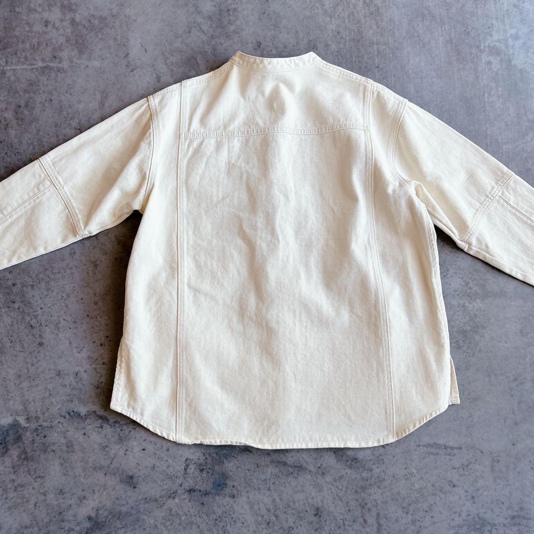 kelen ⿻ ケレン デニム シャツ ジャケット “SAUN” Gジャン 白
