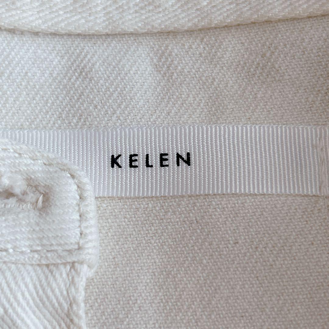 kelen ⿻ ケレン デニム シャツ ジャケット “SAUN” Gジャン 白
