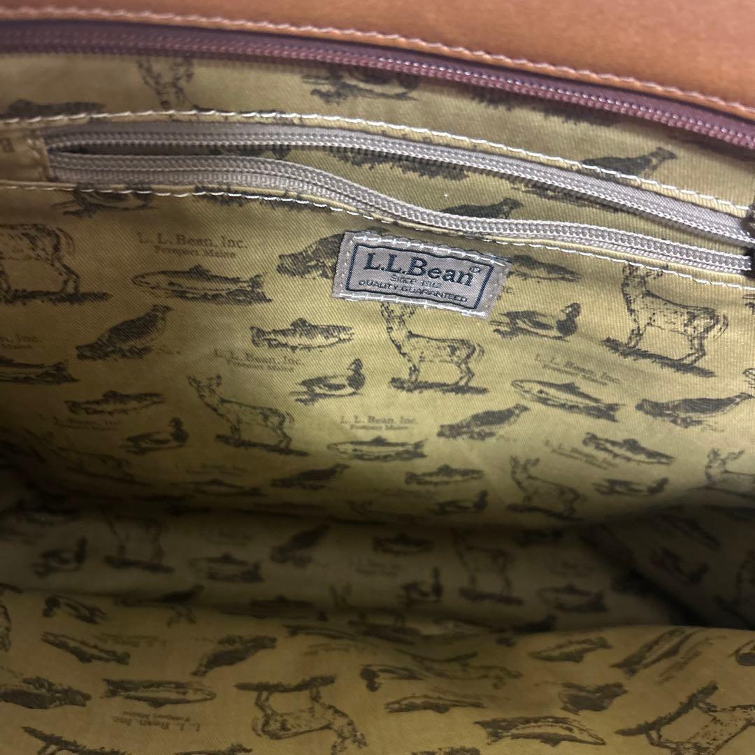 L.L.Bean レザートートバッグ 大 ヴィンテージ　内部総柄