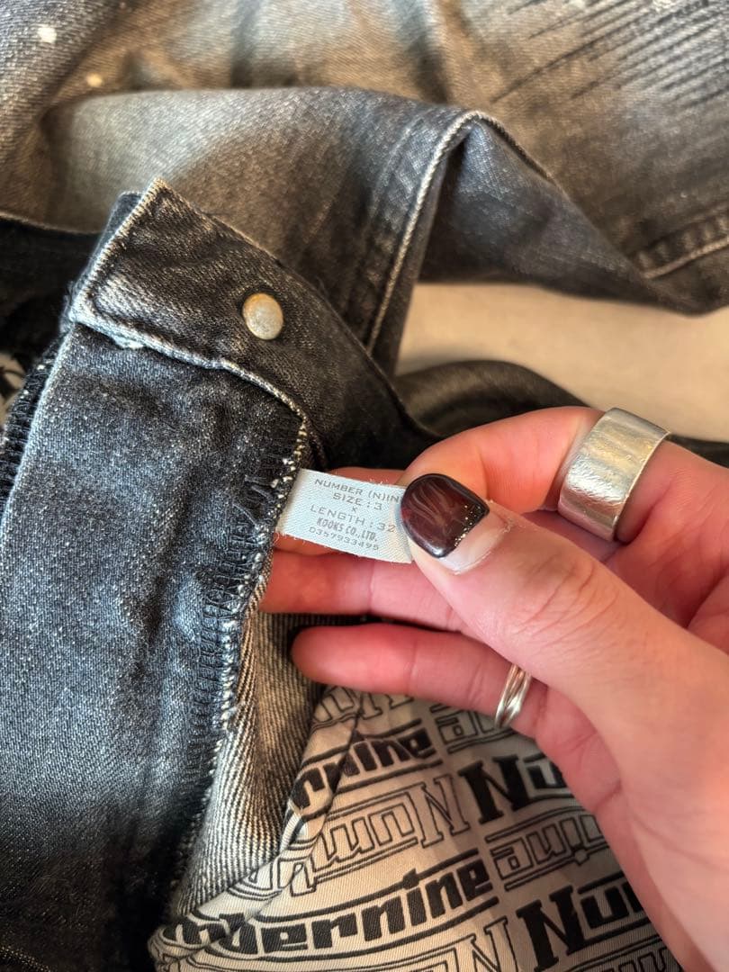 ナンバーナイン 01AW スタンダード期 名作 グランジデニム キムタク