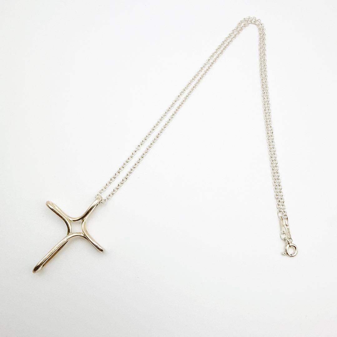 2961-15 保存箱・袋付き✨Tiffany インフィニティクロス ネックレス