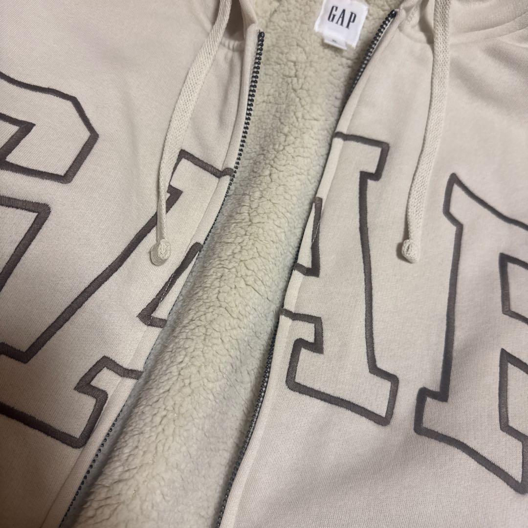 《希少》GAP クリーム色 ジップアップパーカー「agtm_1005」