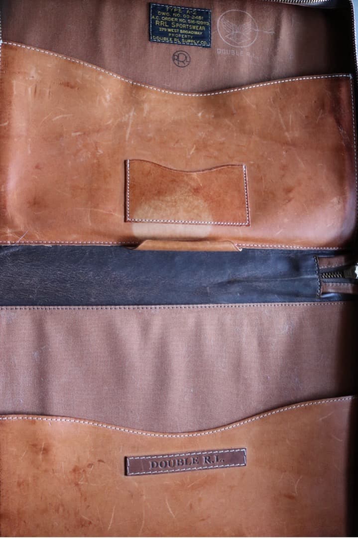 名作】RRL レザー ドキュメントケース バッグ A-2タイプ