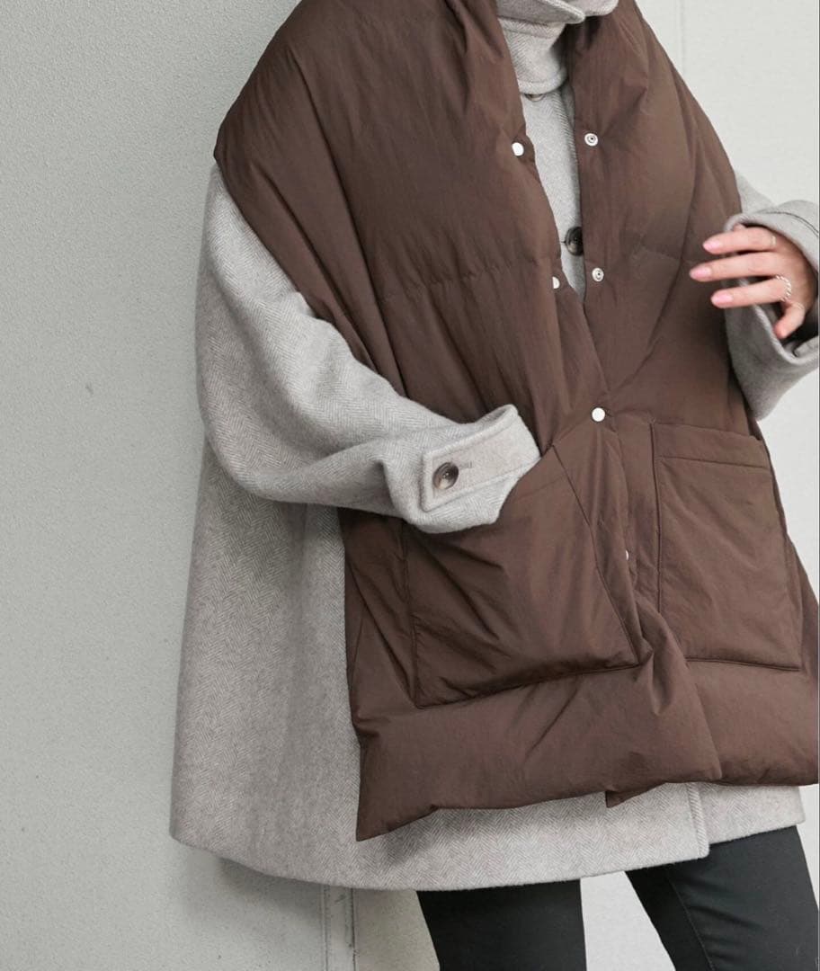 ナイロンタフタダウンマフラー　ジャーナルスタンダード　ブラウン ジャーナルスタンダード JOURNAL STANDARD 《追加》ナイロンタフタ