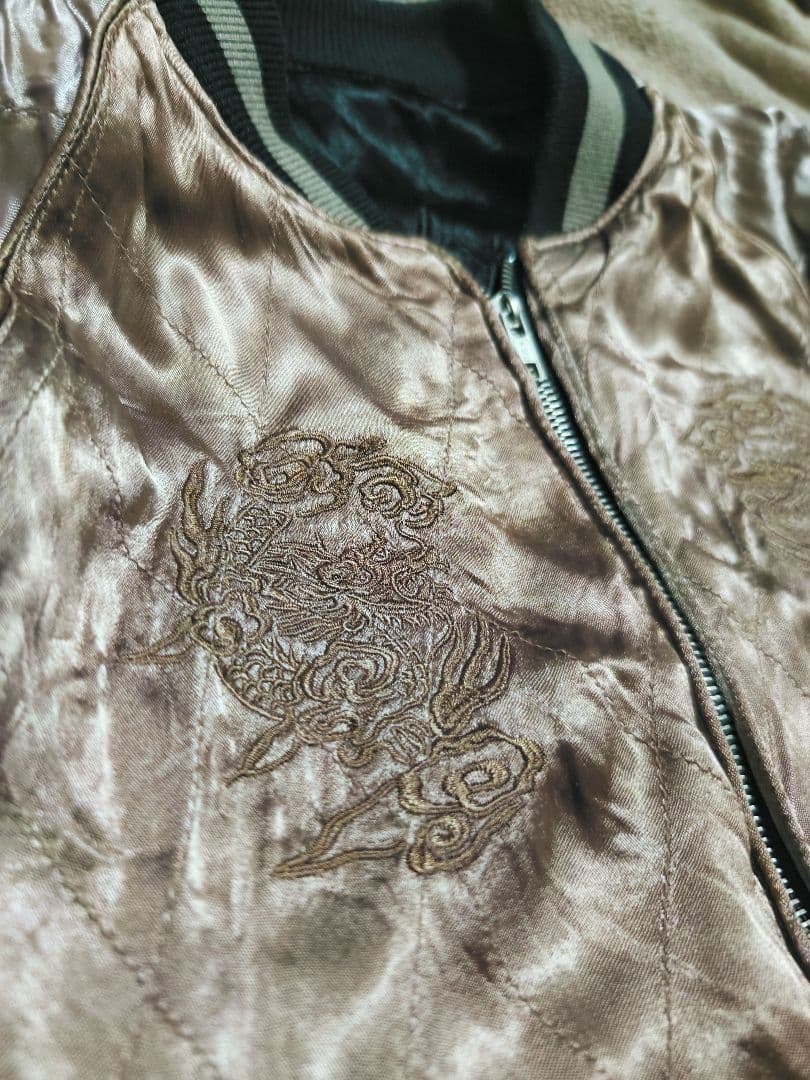 WJK スカジャン 2面用 日本限定 ワシ unisex レーヨン 富士山刺繍