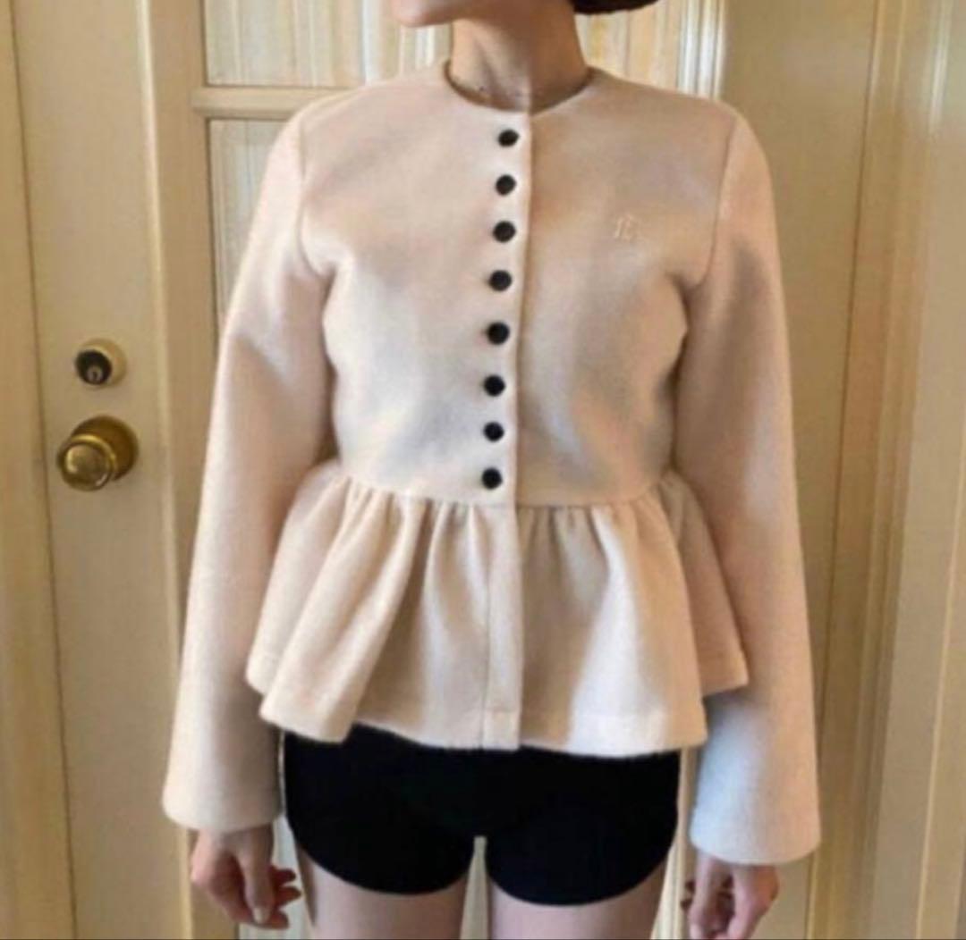 bibiy ペプラムカーディガン ピンク - メルカリ