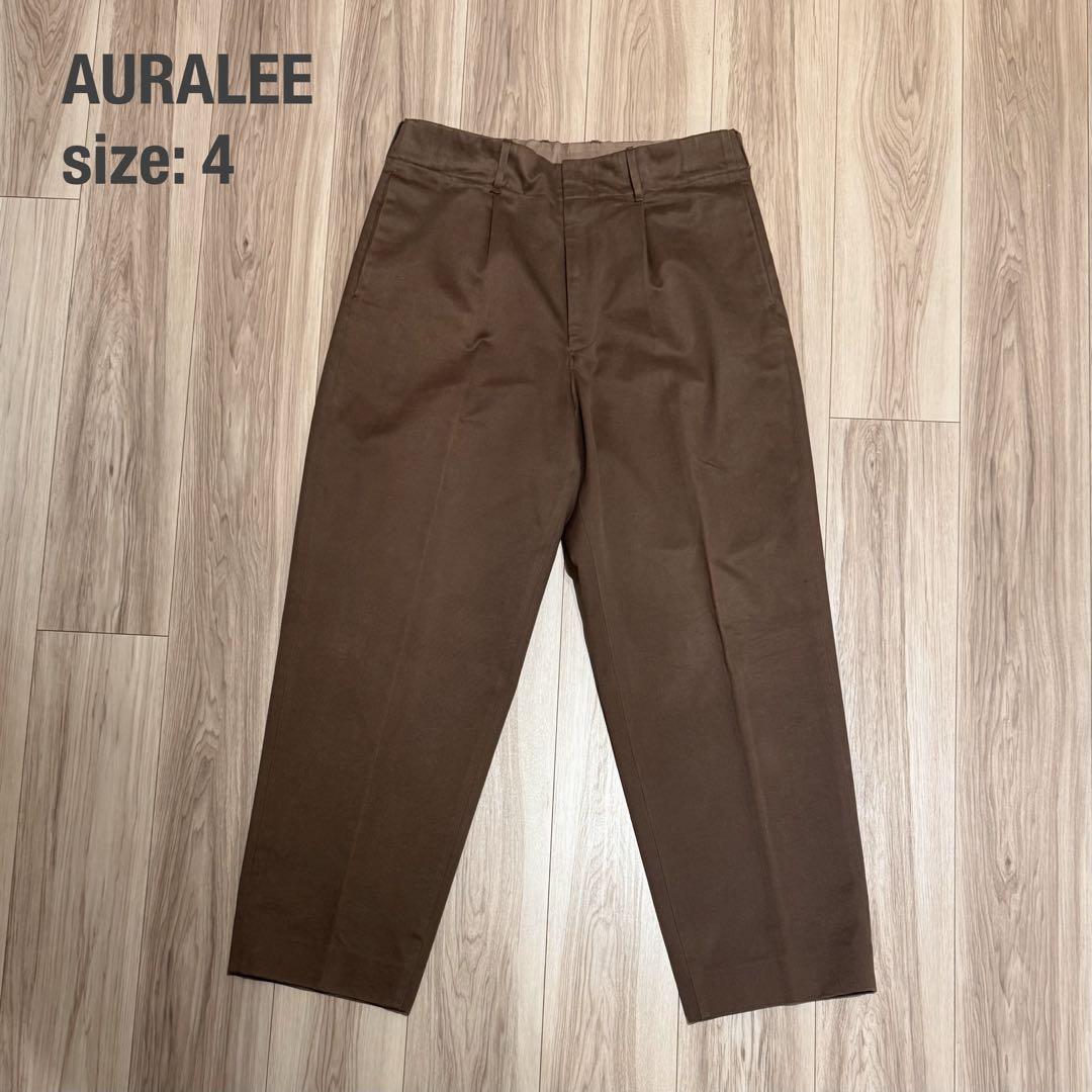 【美品】AURALEE オーラリー メンズ チノ テーパードパンツ 4 07251842_5b5845f7294b8.jpg