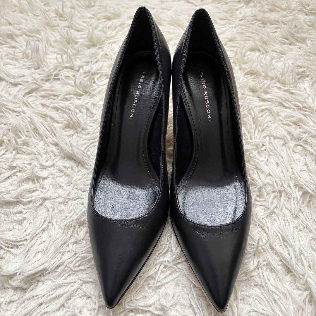 未使用級 ファビオルスコーニ レザーパンプス ポインテッドトゥ