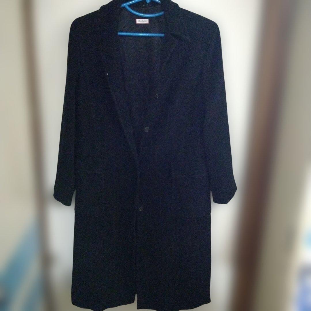 マックスマーラ 46 3L アンゴラ ロングチェスターコート 着丈112cm