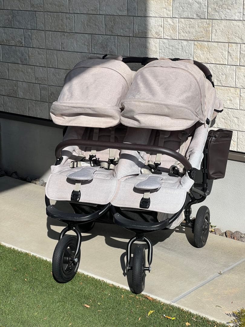 【りみ】エアバギー 2人用ベビーカー ココダブルEX アースグレー エアバギー AirBuggy ココ ダブルEX フロムバース アースグレー 通販