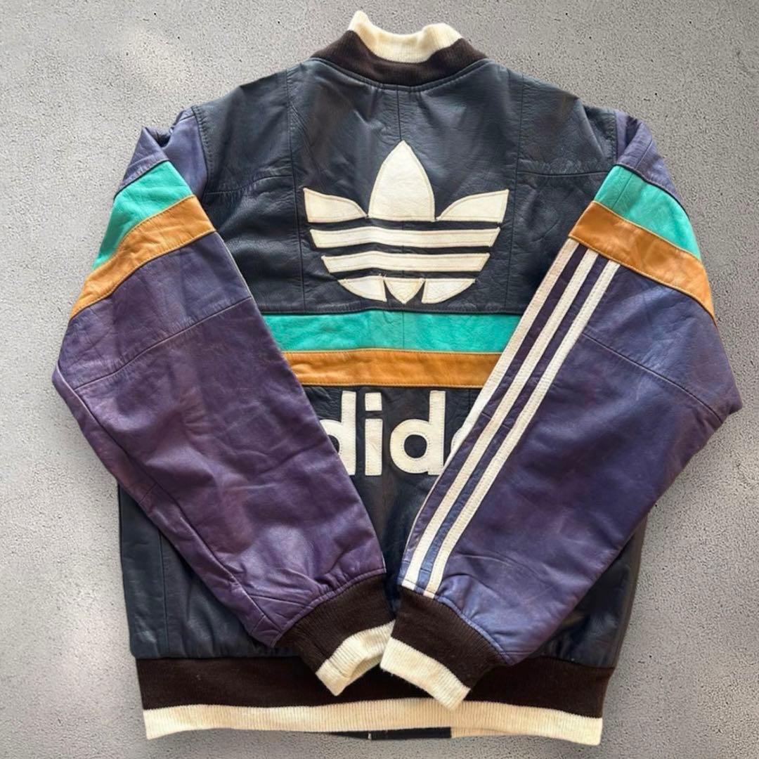 希少✨】80's adidas vintage 本革レザージャケット アウター - メルカリ