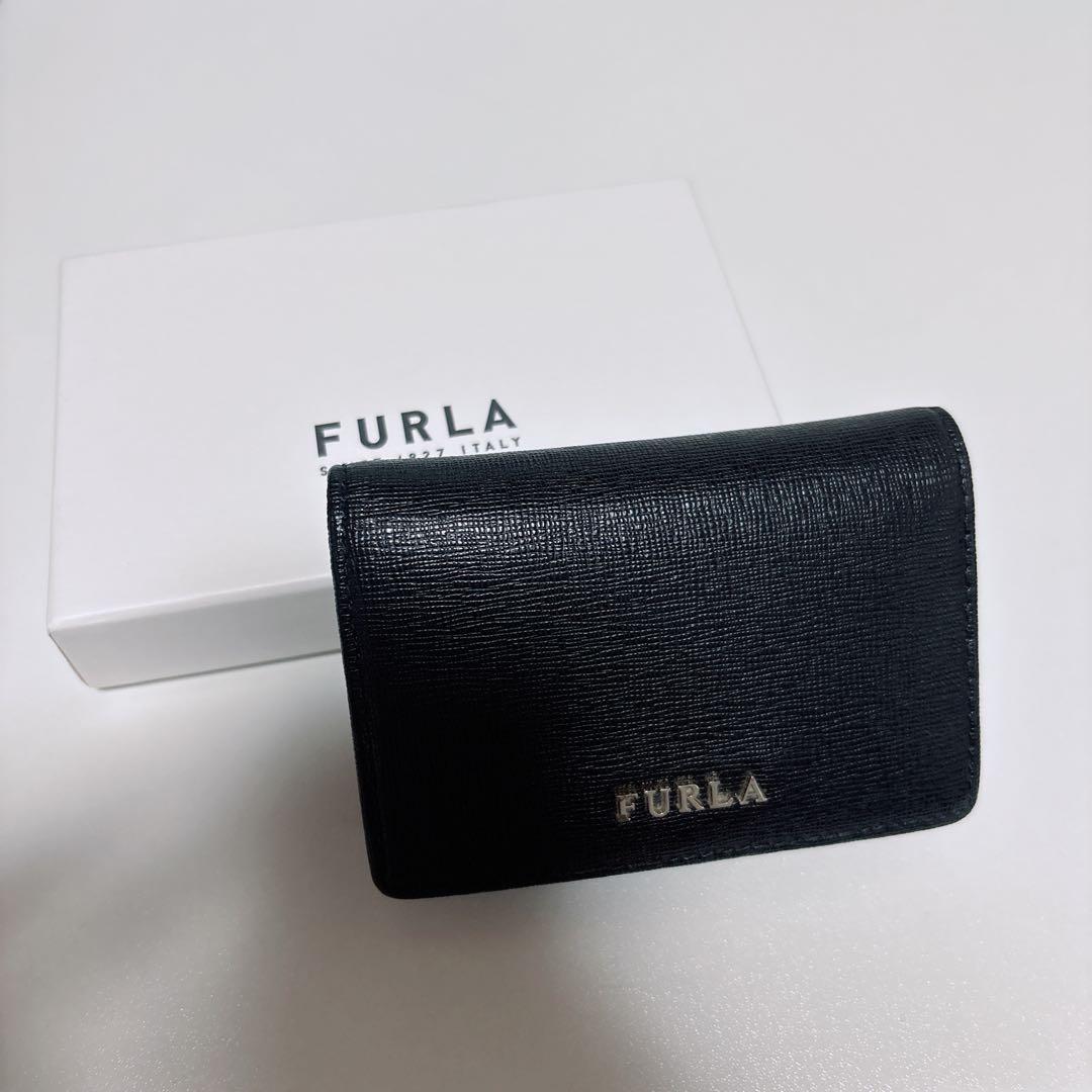 FURLA 黒 名刺入れ - メルカリ