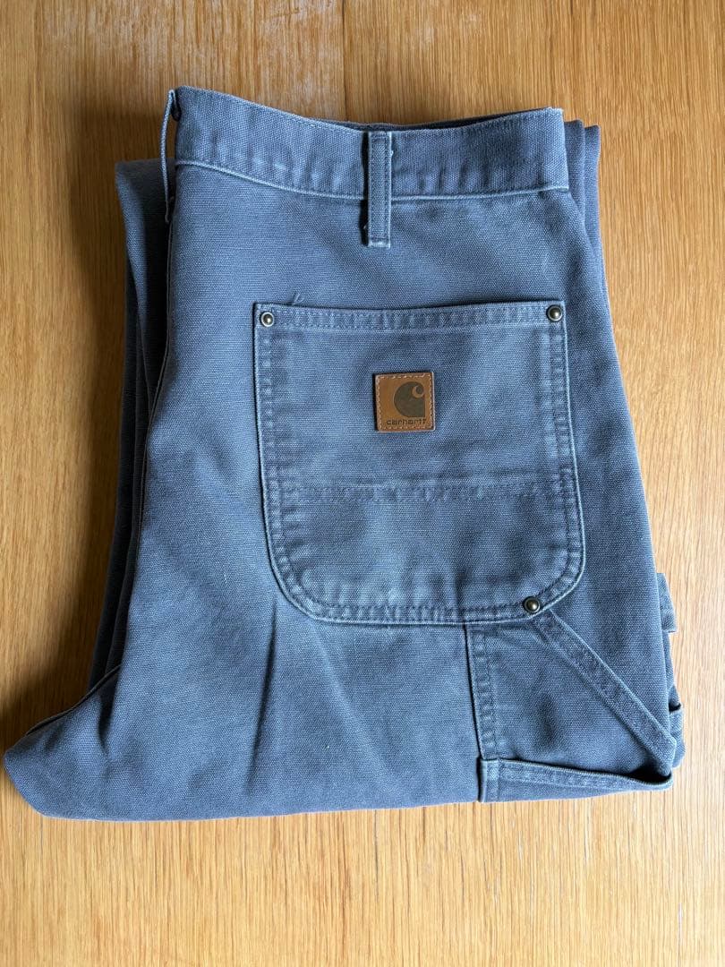 CarharttダブルニーグレーB136 GVL W33L32 - メルカリ