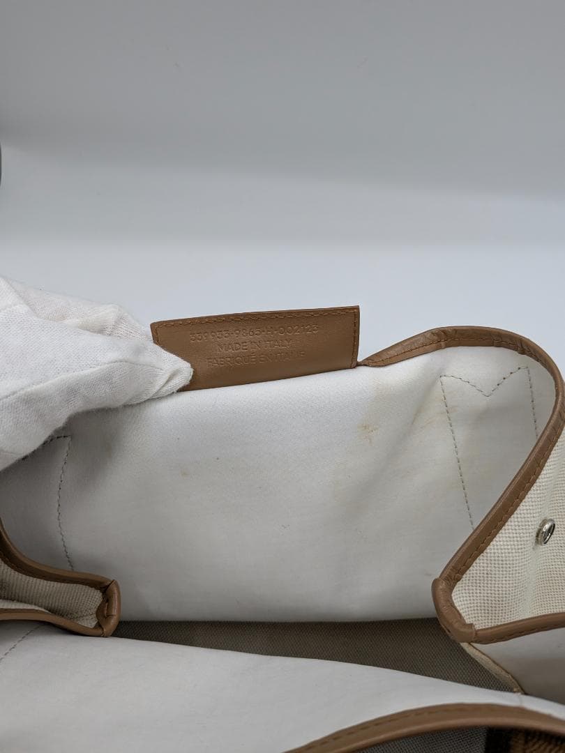 良品✨ バレンシアガ ネイビーカバス キャンバス ベージュ 0LJ - メルカリ