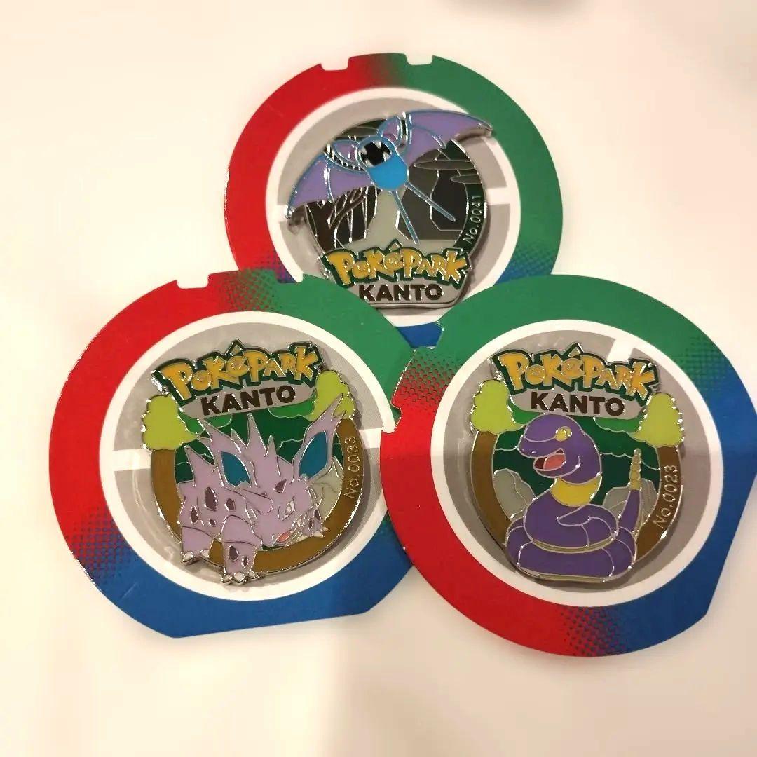 ポケパークカントー ピンバッジ ピンズ ズバット アーボ ニドリーノ