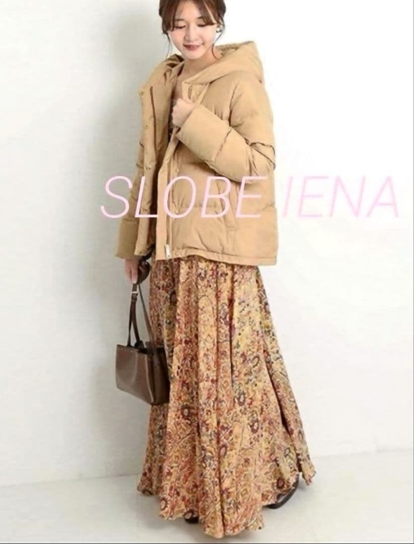 SLobe IENA フード付きベージュダウンジャケット 　サイズ40 SLobe IENA フード付きベージュダウンジャケット サイズ40 - メルカリ