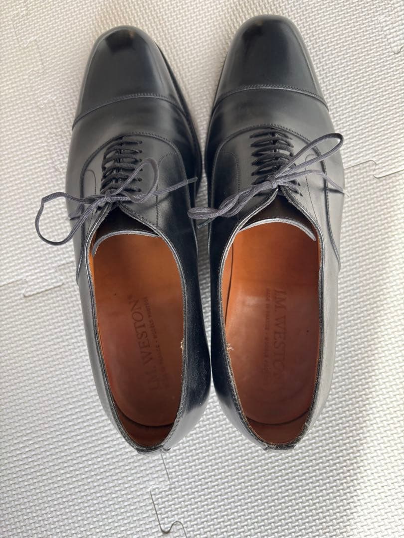 J.M.WESTON ストレートチップ　7アイレット 黒　6D