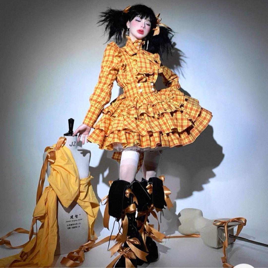 CATCOCOON イエローチェックセットアップ - メルカリ