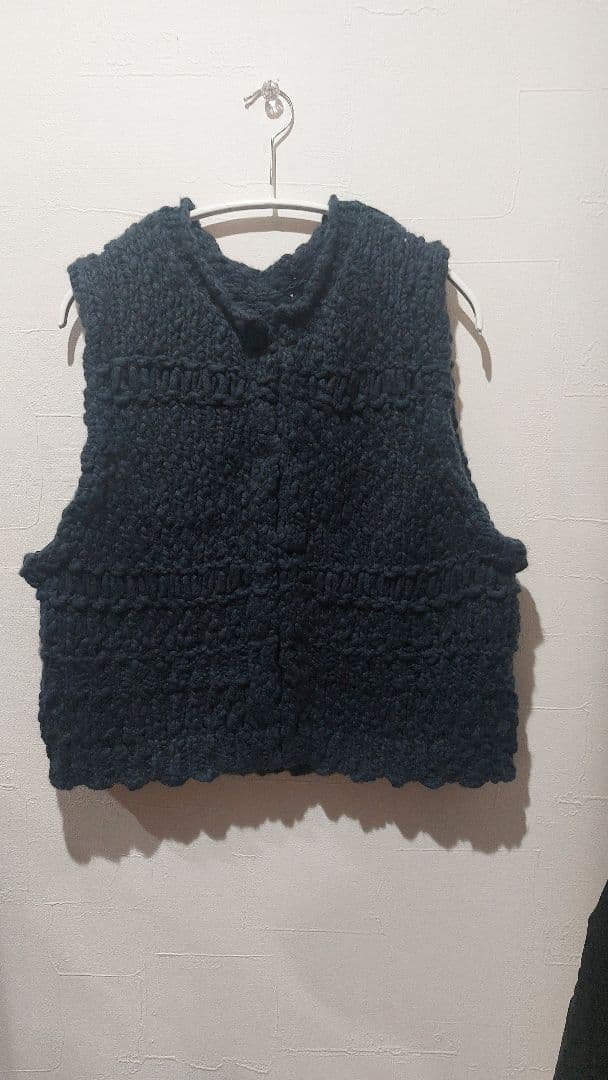 北欧、暮らしの道具店 ウール混のチャンキーニットベスト
