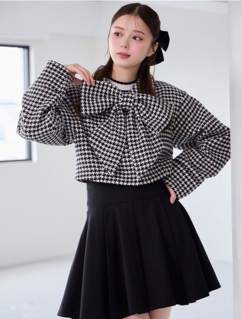 AnMILLE アンミール ビッグリボンショートコート - メルカリ