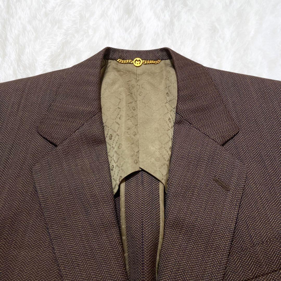 美品 三越 スーツ ヘリンボーン ブラウン 高級生地 MITSUKOSHI - メルカリ