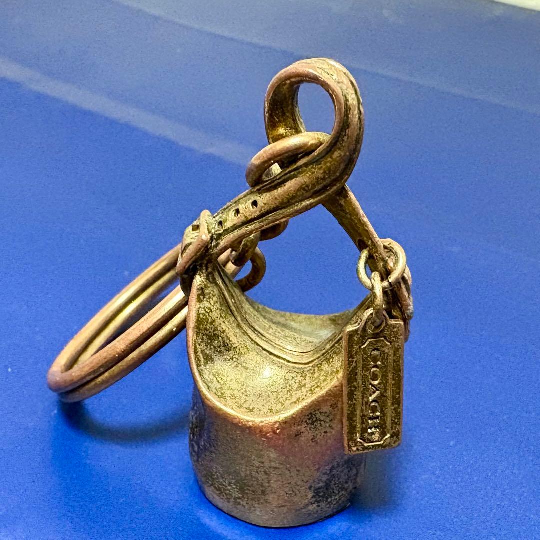 オールドコーチ キーホルダー バケツバッグ 真鍮製 ゴールド色 希少