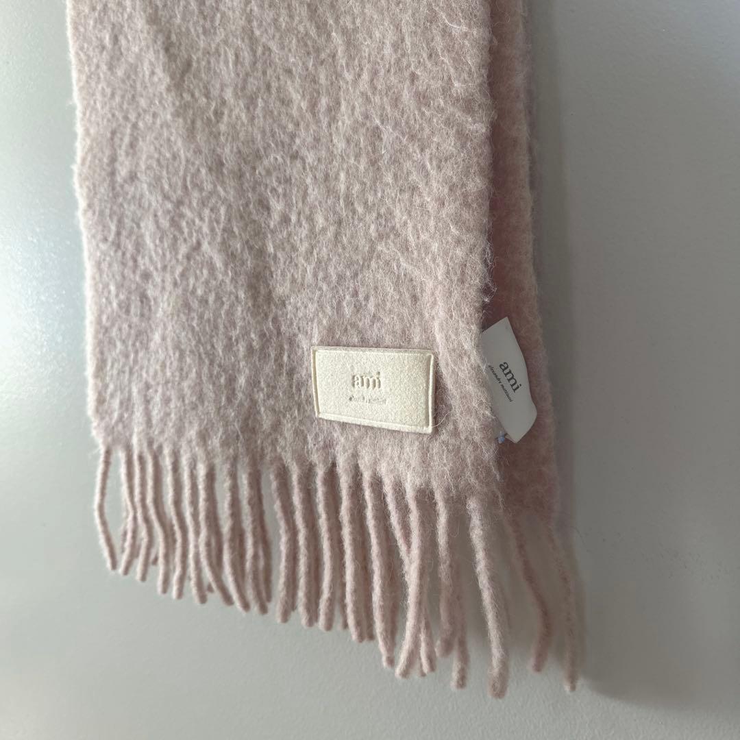 Ami Paris アルパカマフラー ベビーピンク 袋付き - メルカリ