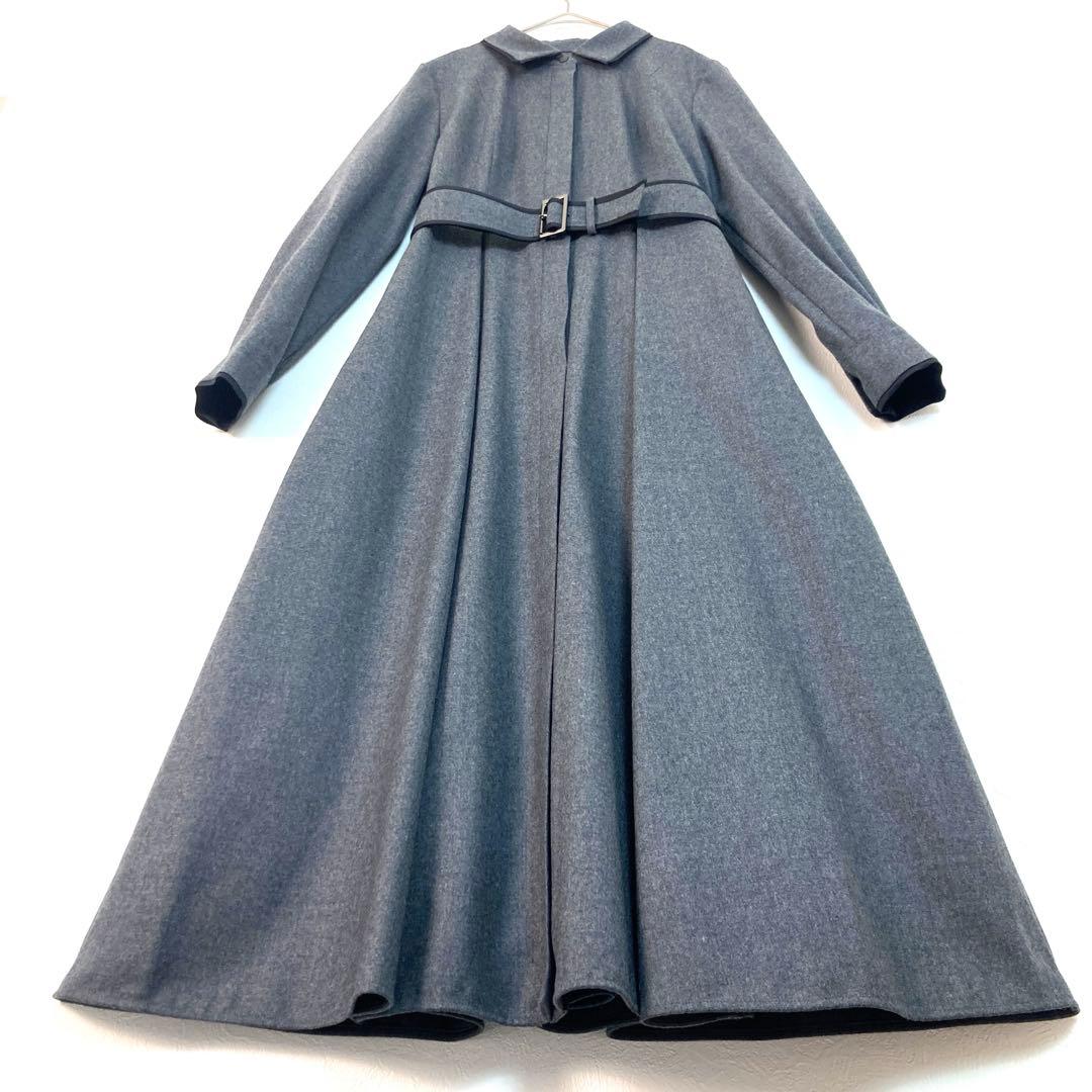 新品タグ付 定価59400円 アナイ ウールフラノタック シャツワンピース