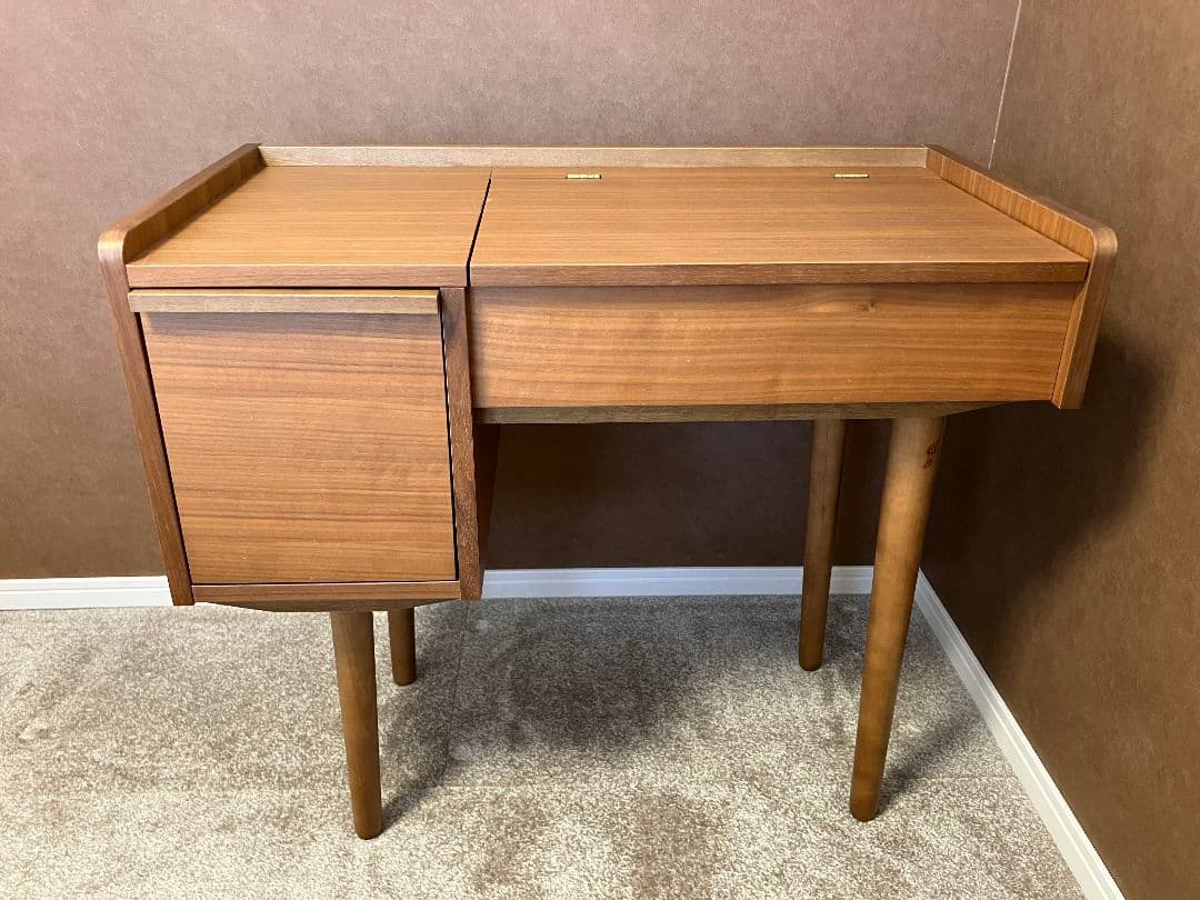 manacco____様【引き取り限定】unico ドレッサーセット RCO 幅60 ドレッサー スツール付き 面鏡 メイクボックス 収納式 引出し