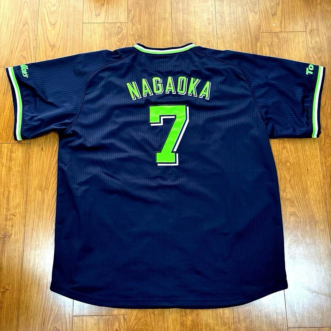 美品】長岡秀樹 東京ヤクルトスワローズ 公式レプリカユニフォーム XL