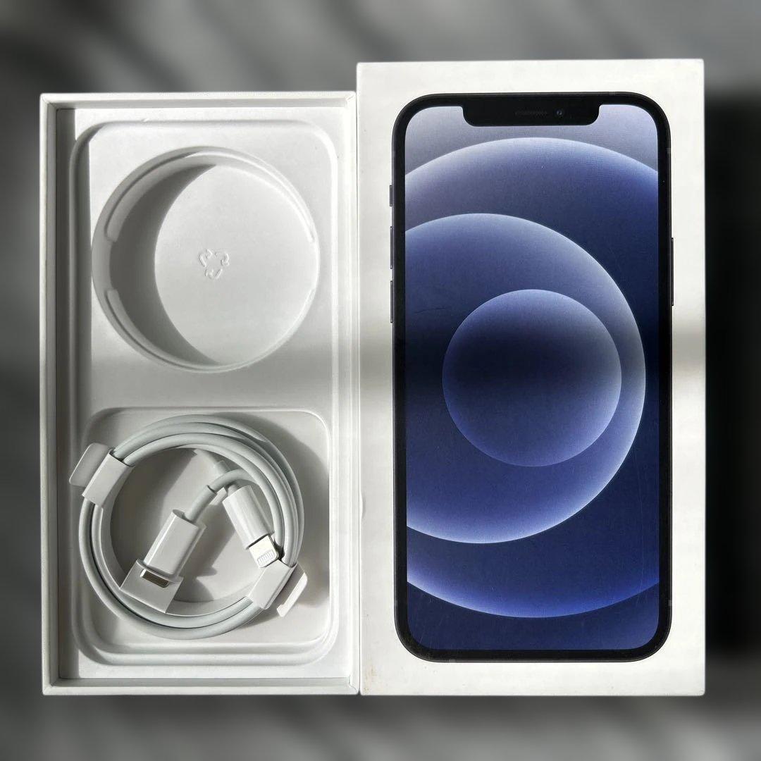 Apple iPhone 12 64GB ブラックケース、ケーブル - メルカリ