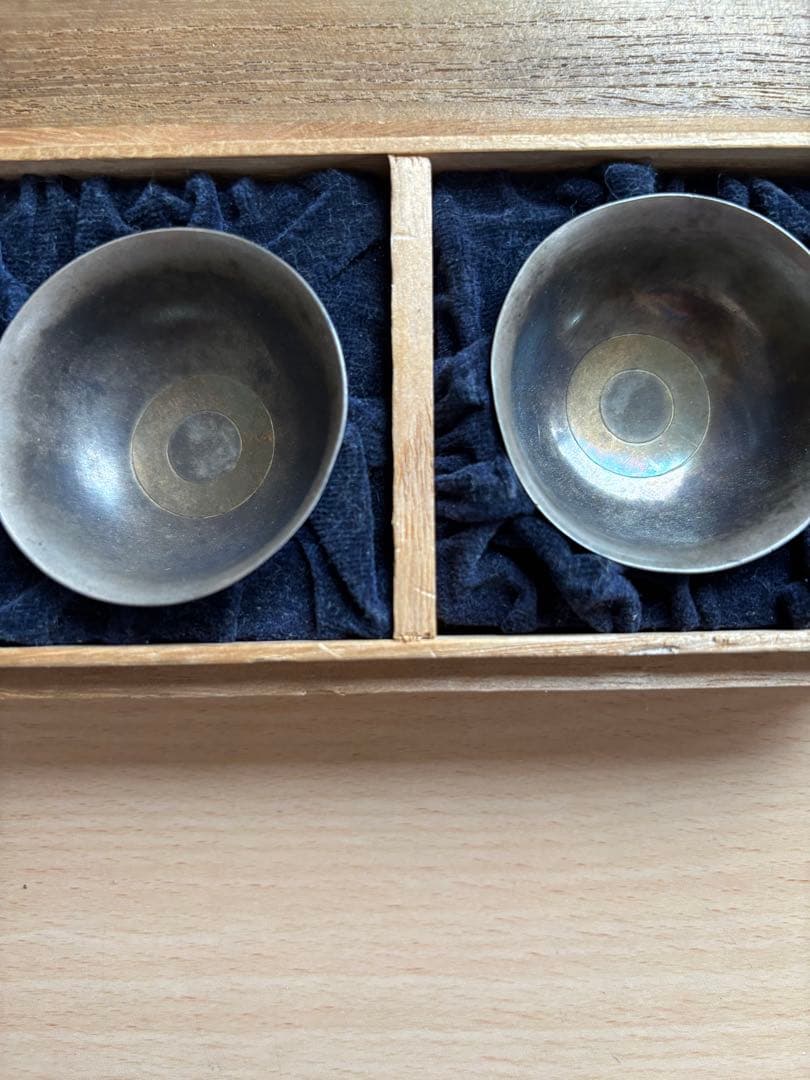 山崎謹製 銀盃 純銀お猪口 2客│gingatecnologia.com