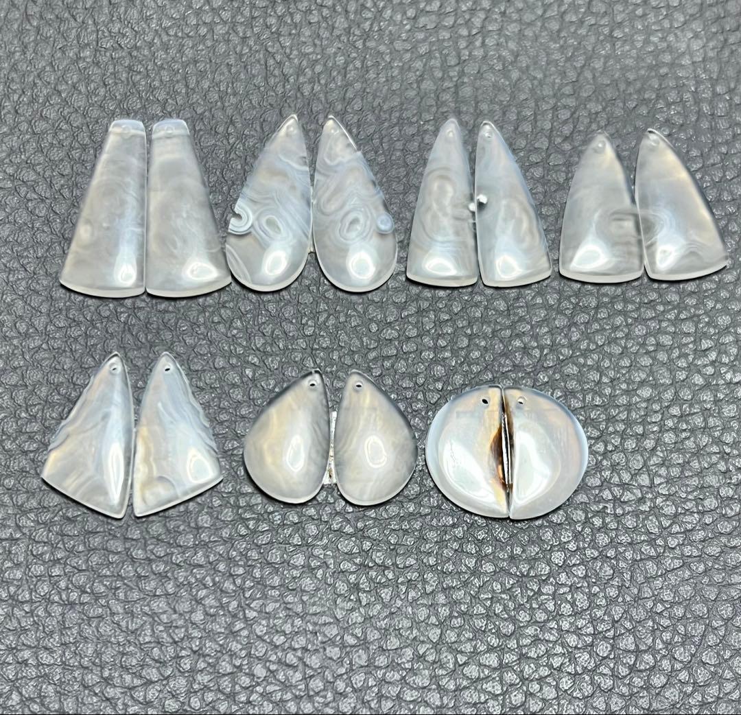 14kgfアイリスアゲート・ジルコンピアス イリス アゲート Kaya 様