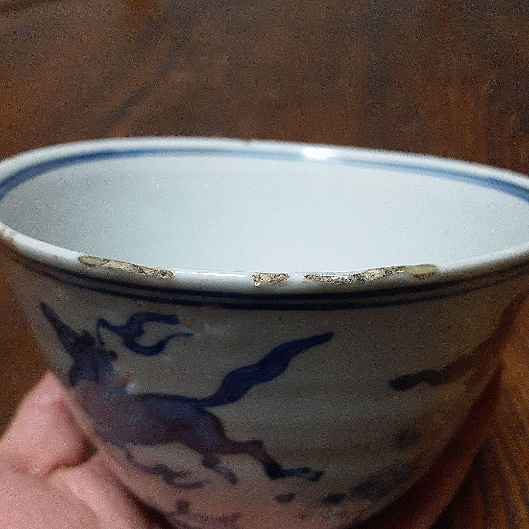 中国古染付麒麟文椀 - メルカリ
