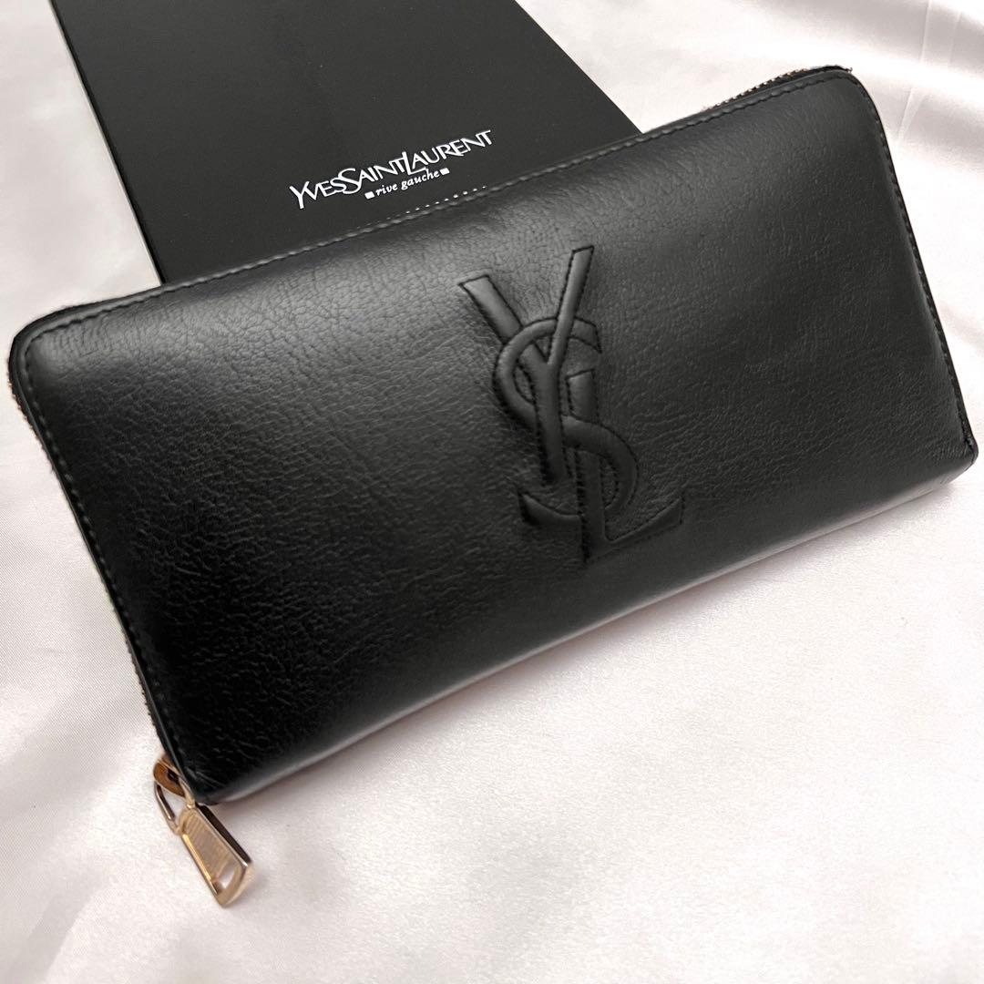✨美品✨イヴサンローラン カサンドラ刺繍長財布 ラウンドファスナー