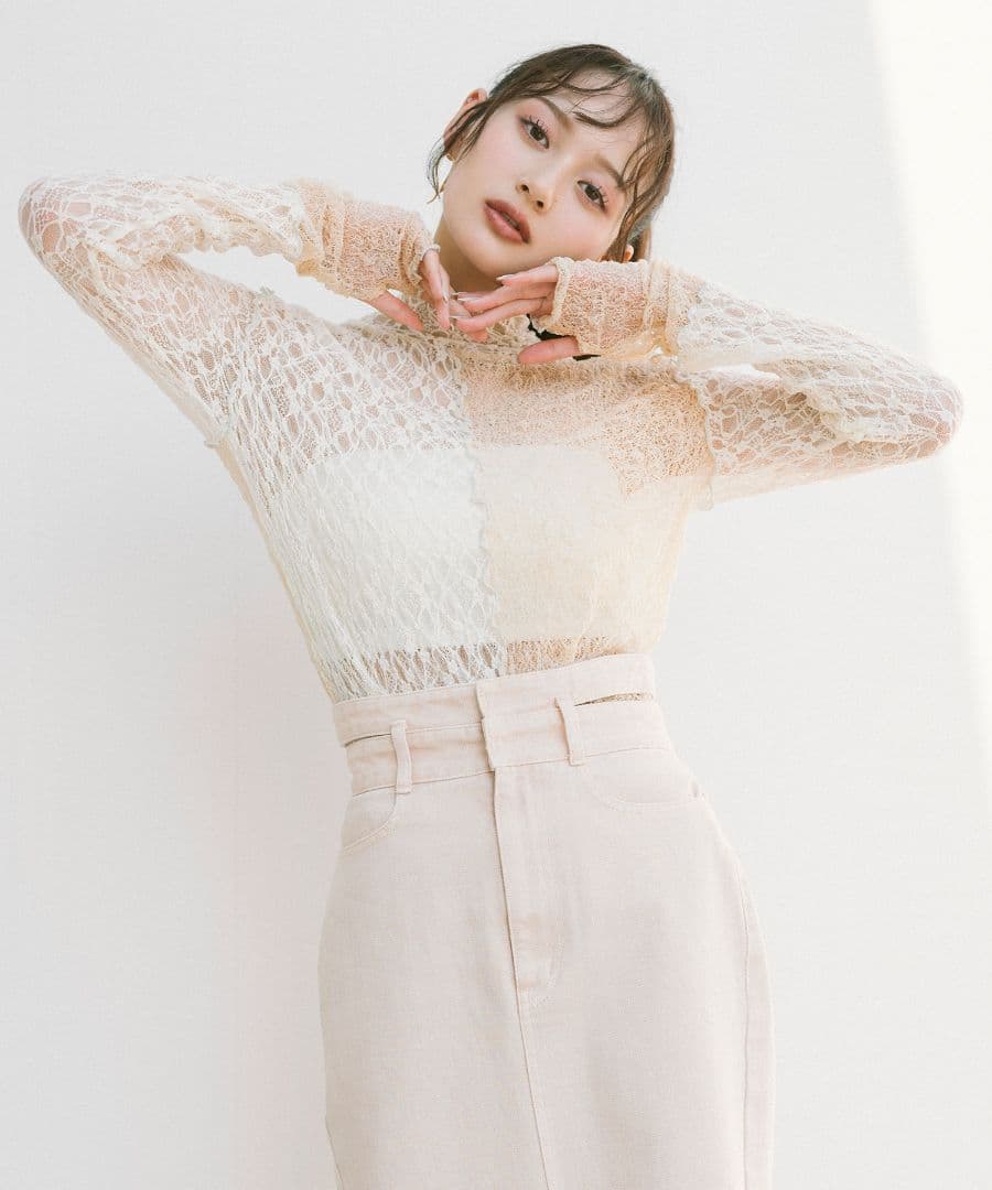 完売 ココディール 新品タグ付 レースメローデザイントップス 25ss