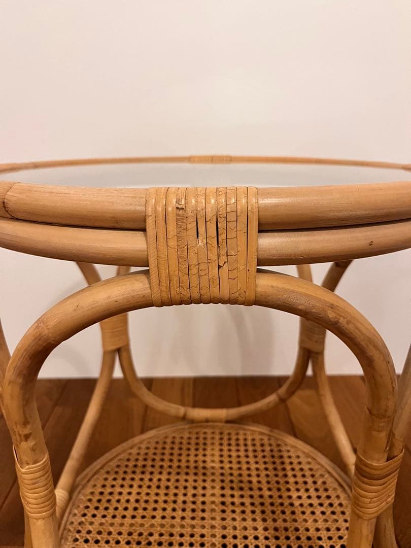 ウニコ unico WEAVA(ウィーバ) サイドテーブル ラタンテーブル - メルカリ