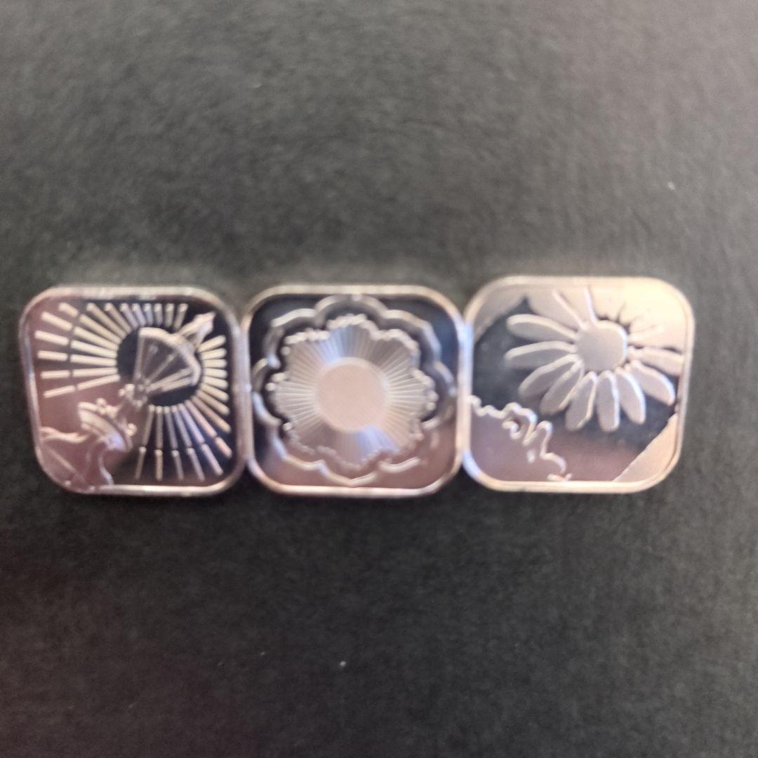造幣局年銘板純銀三種セット計 13.0g