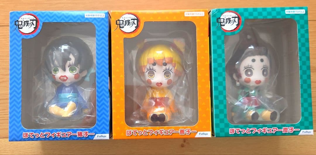 鬼滅の刃　遊郭編　ぽてっとフィギュア　炭子　善子　猪子　3種セット 鬼滅の刃 遊郭編」炭子・善子・猪子の3人がフィギュアとなって登場