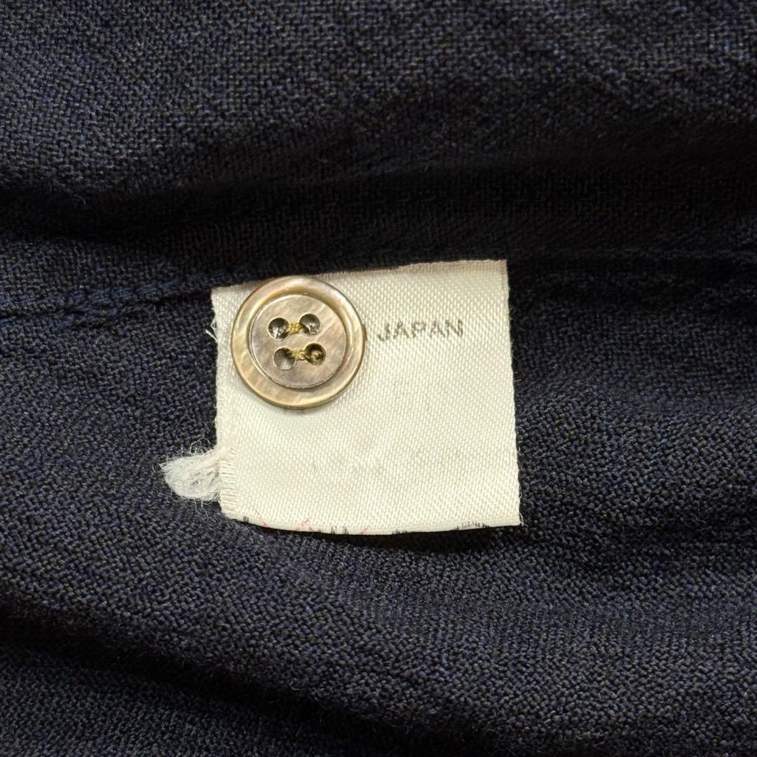 《初期》Y's for men 70~80s 変形オープンカラーシャツ ネイビー