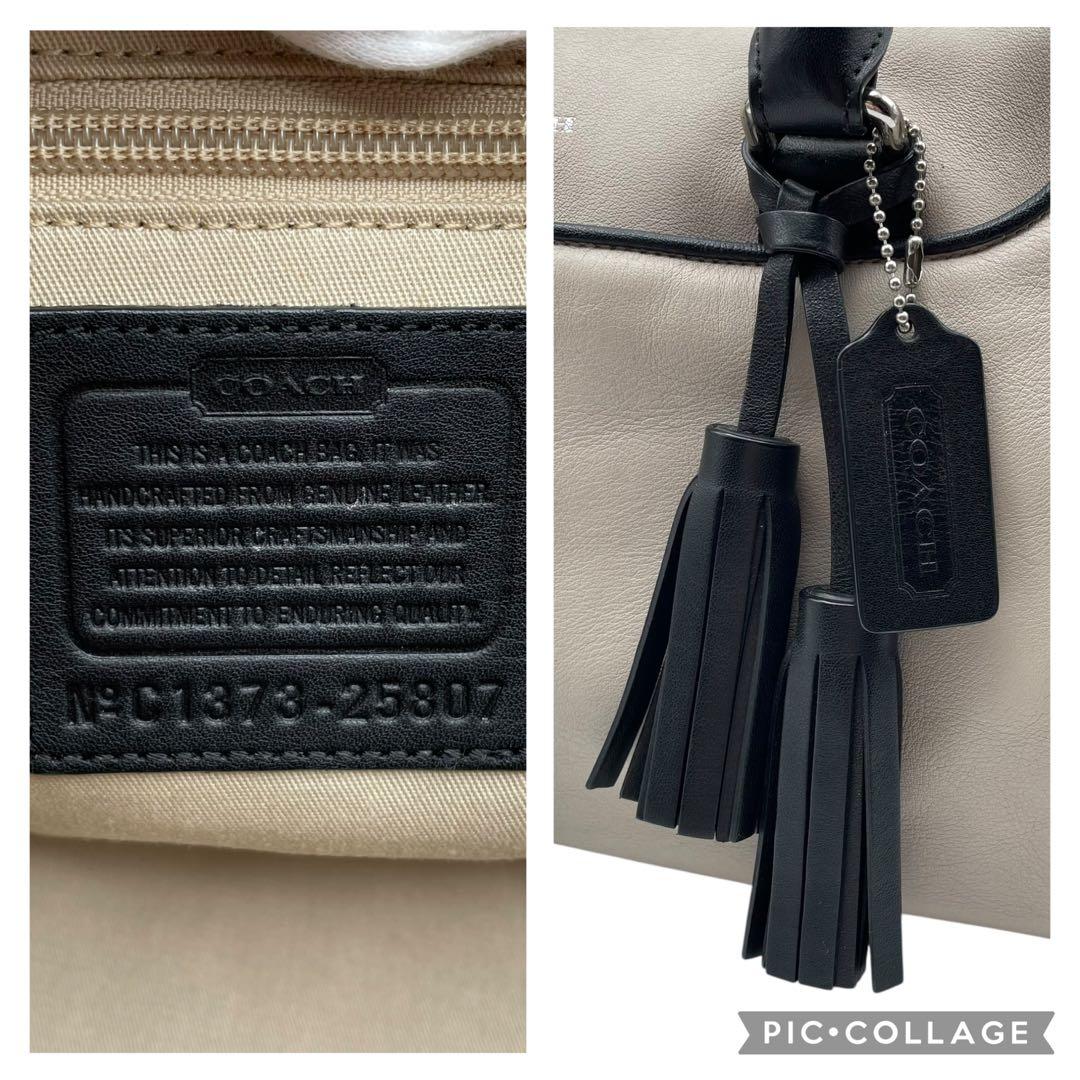 希少 美品 コーチ ボストンバッグ ハンドバッグ レザー タッセル バイ