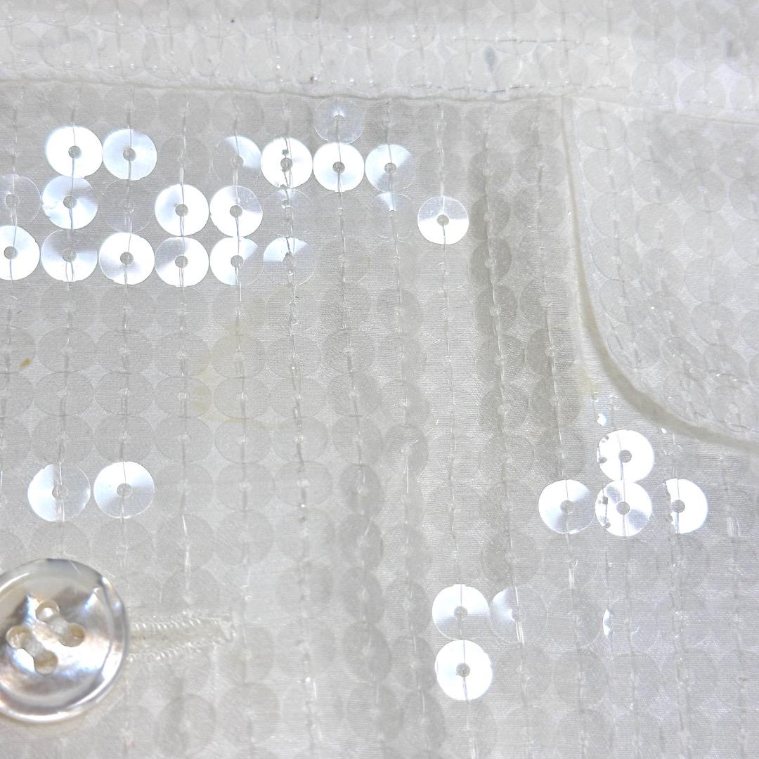 ジュンヤワタナベコムデギャルソン スパンコールジャケット (ホワイト