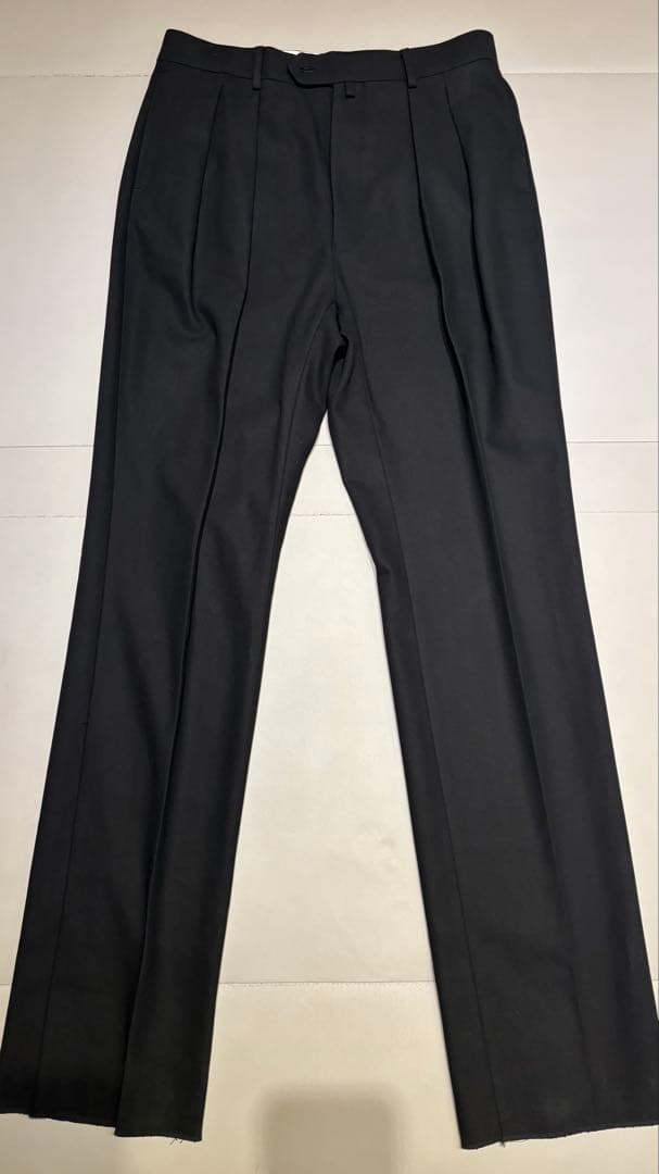 NEAT ブラック スラックス 2プリーツ コットン100 サイズ48