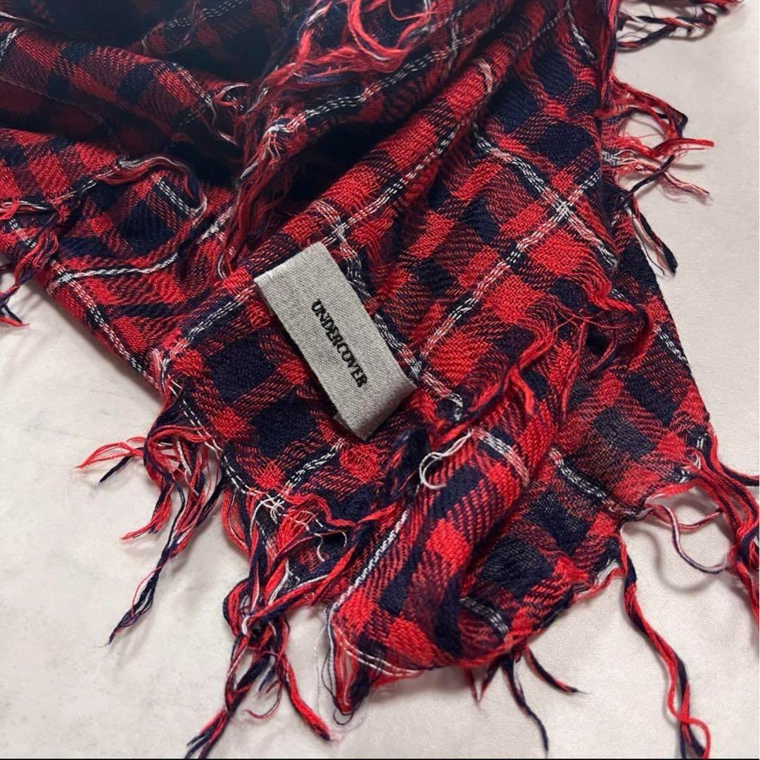 12SS アンダーカバー ジョニオ着 レッドタータンチェック ストール
