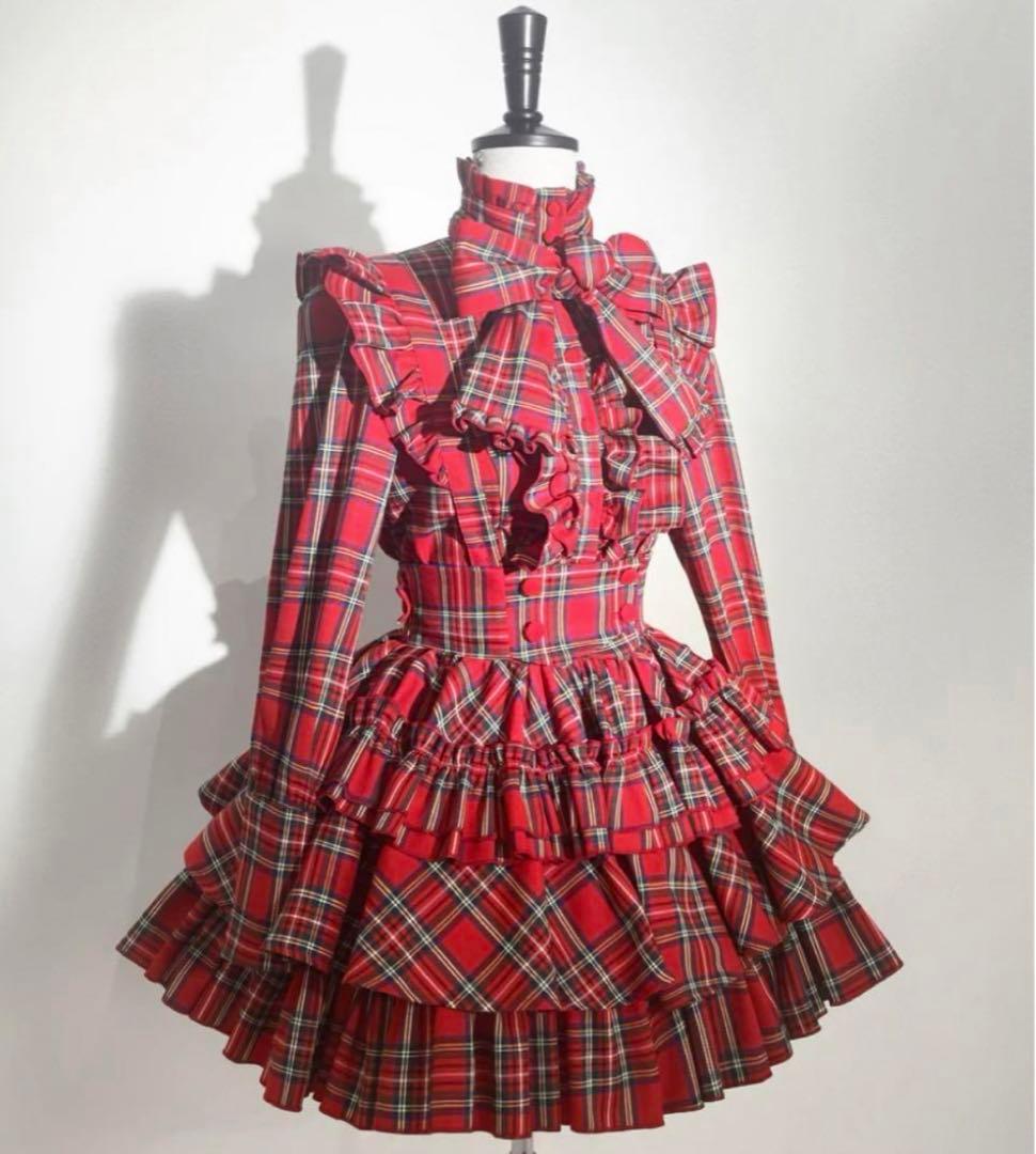 CATCOCOONクラシカルドール 長袖 セットアップ チェック ブラウス