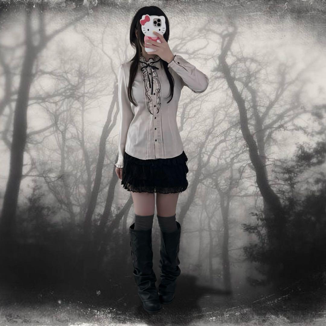 00s coquetteダークコア ダークコケット バレエコア トップス - メルカリ