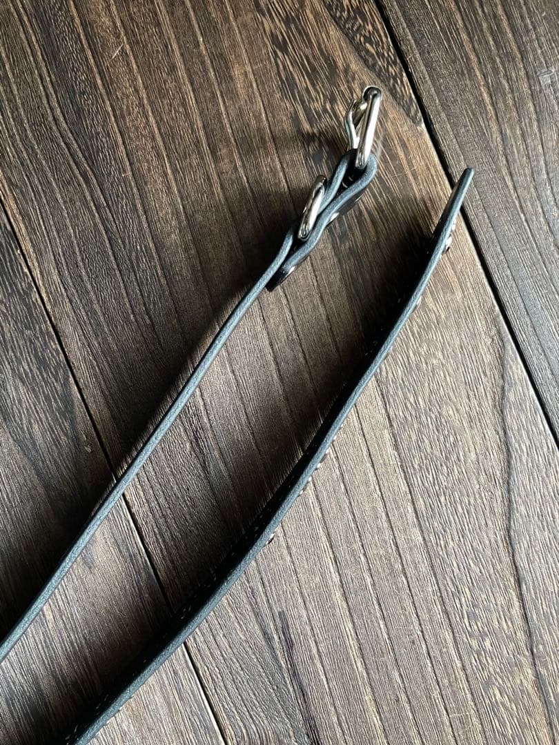 スタッズナローロングベルト2.4cmシルバーミッスーリフラワーHTC CALEE