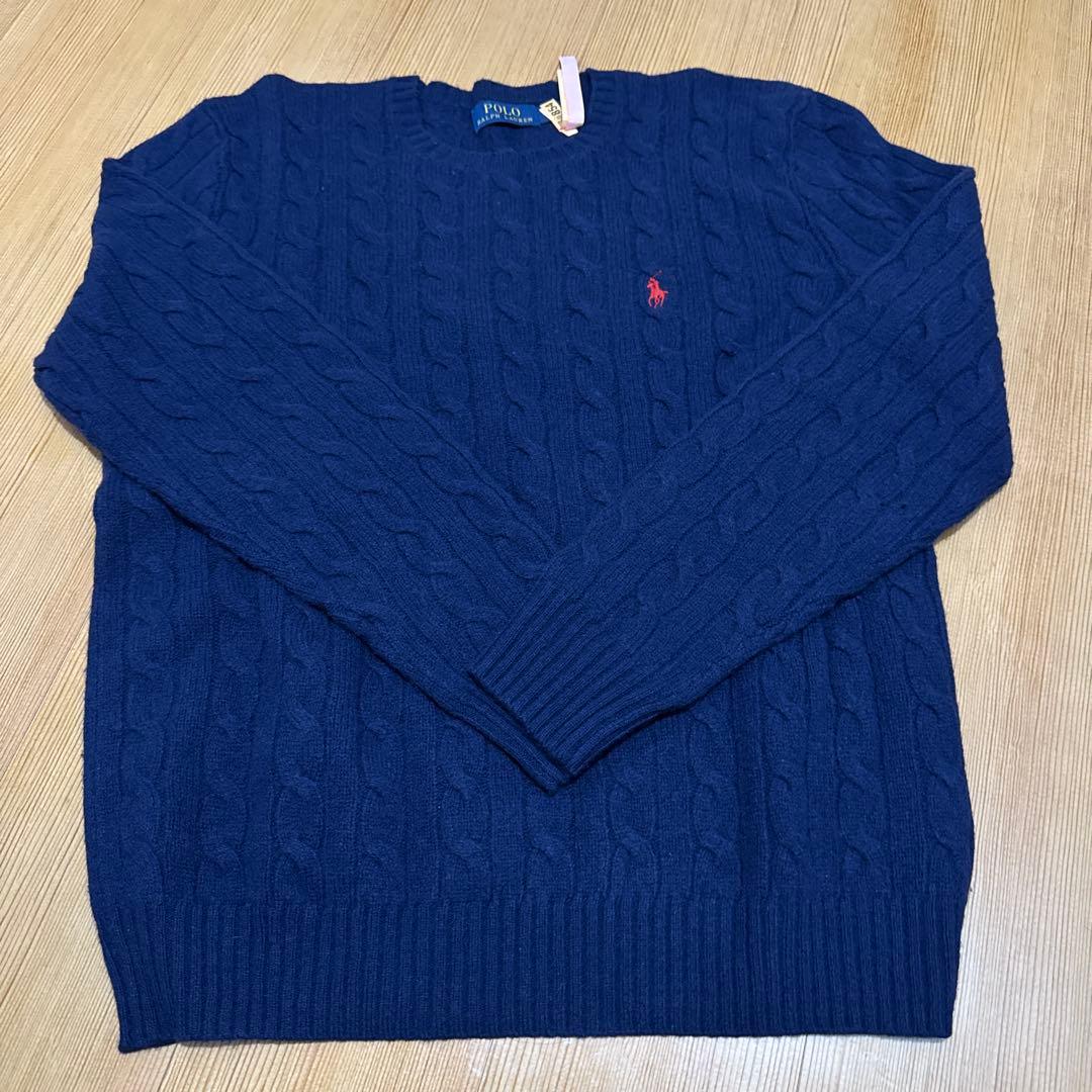 POLO RALPH LAURENカシミヤ混ケーブルニット ネイビー 1回着用 POLO RALPH LAURENカシミヤ混ケーブルニット ネイビー 1回着用 - メルカリ